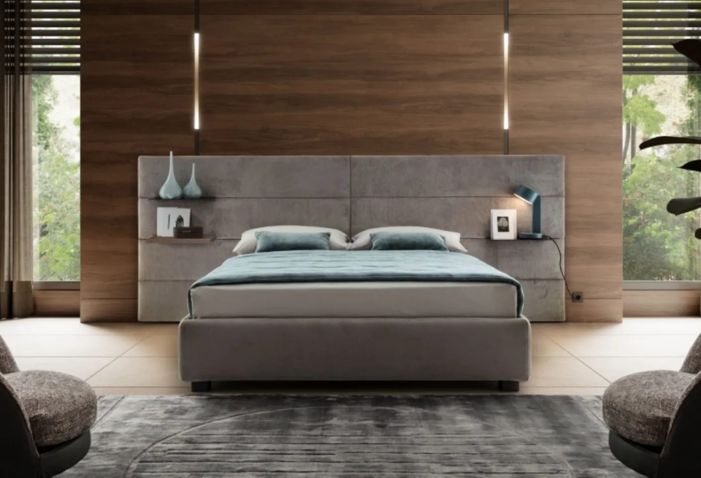 Letto con testiera Horizon di Le Comfort