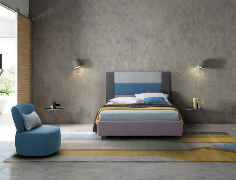 Letto singolo con testiera modulare Ground di Le Comfort