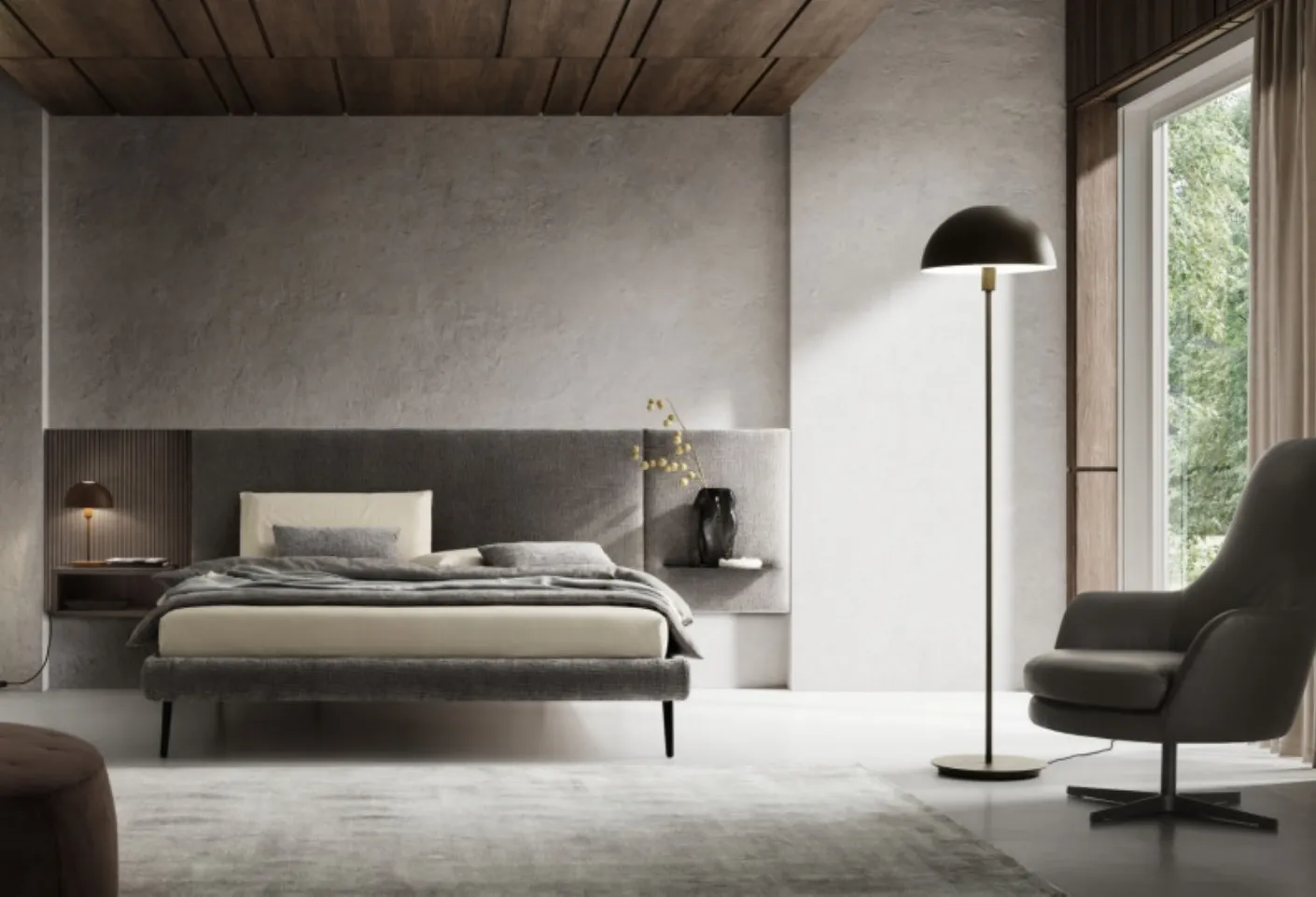 Letto in tessuto Wall di Le Comfort