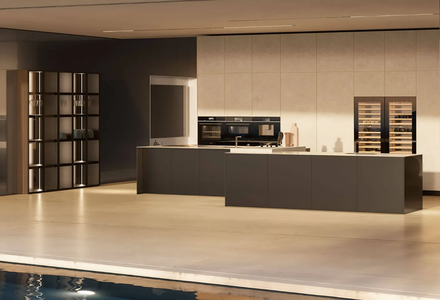 Cucina Design Aspen con isola di Doimo Cucine