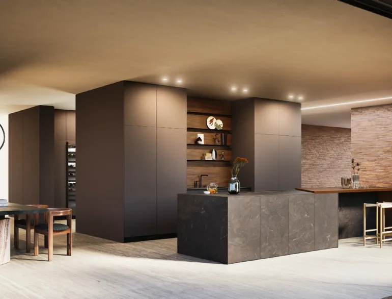 Cucina Design con penisola Aspen D23 di Doimo Cucine