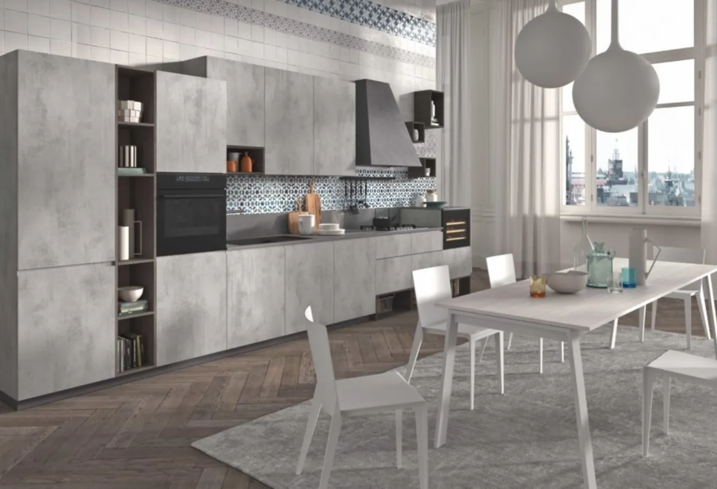 Cucina Moderna lineare Flo Evo 05 di Ar-Tre