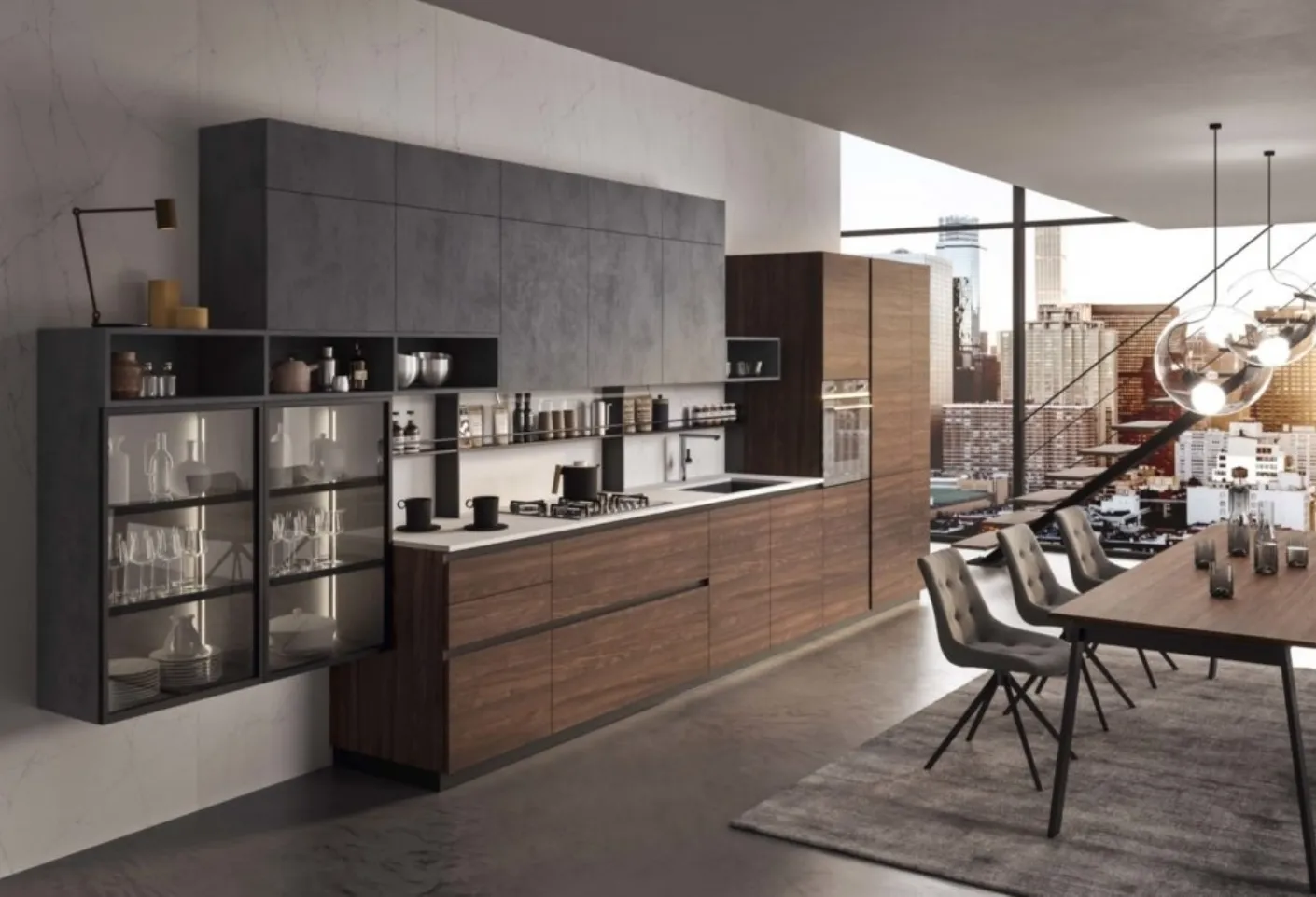 Cucina Moderna lineare Fly Evo 09 di Ar-Tre