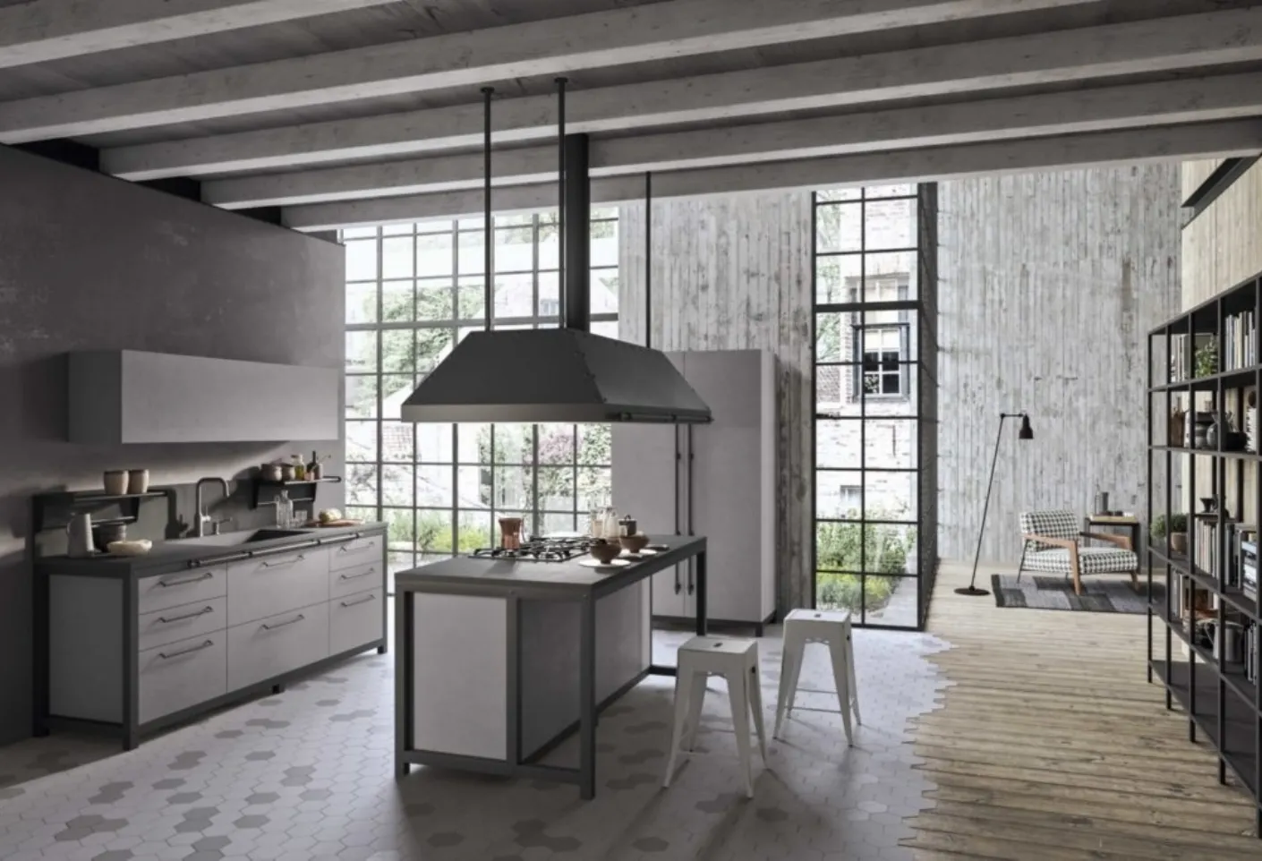 Cucina Moderna con isola Fly Evo 10 di Ar-Tre