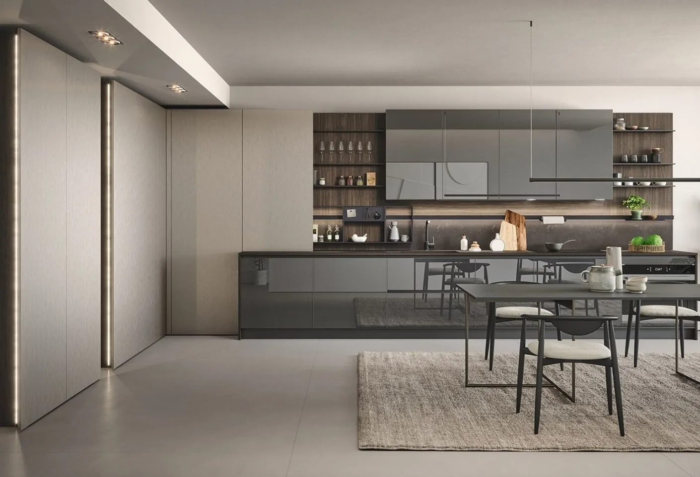 Cucina Moderna lineare Aria Tech 02 di Forma Cucine