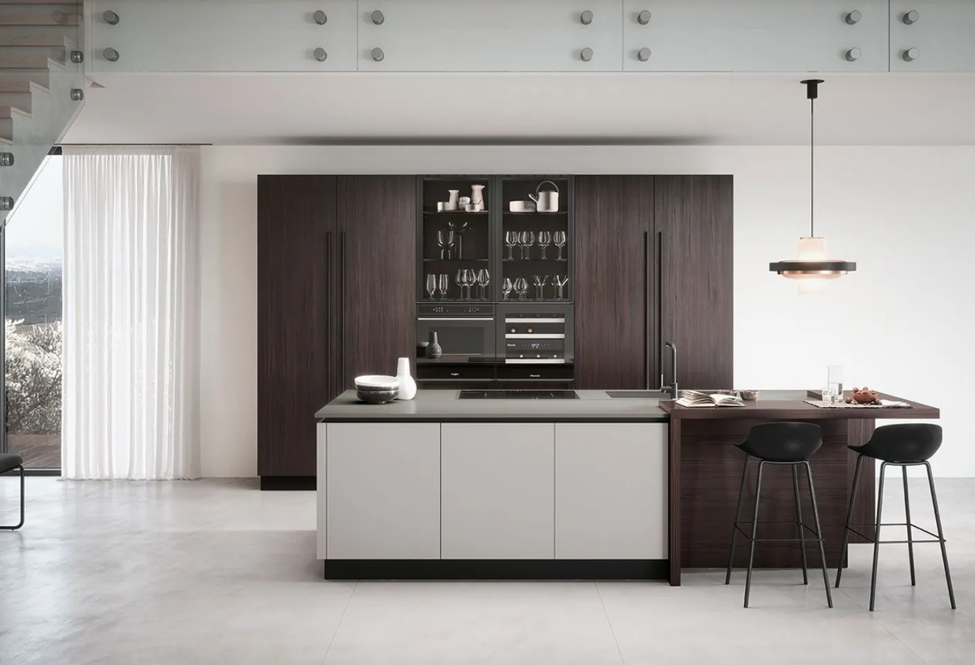 Cucina Moderna con isola Colibrì Gola 02 di Forma Cucine