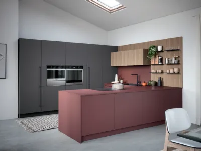 Cucina Moderna con penisola Colibrì Maniglia 02 di Forma Cucine