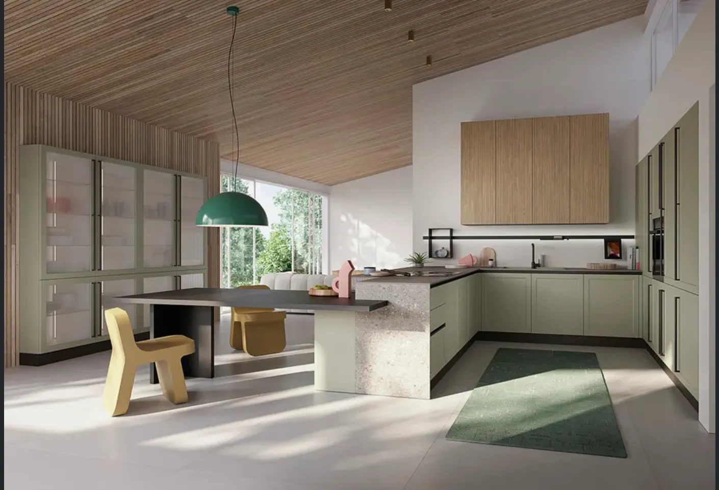 Cucina Moderna con penisola Elite 03 di Ar-Tre