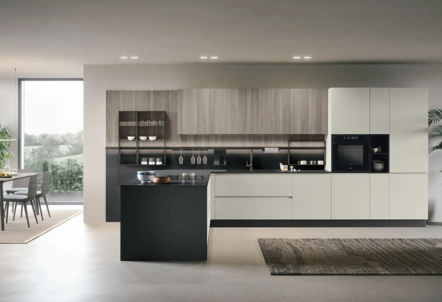 Cucina Moderna con penisola Joy 02 di Forma Cucine