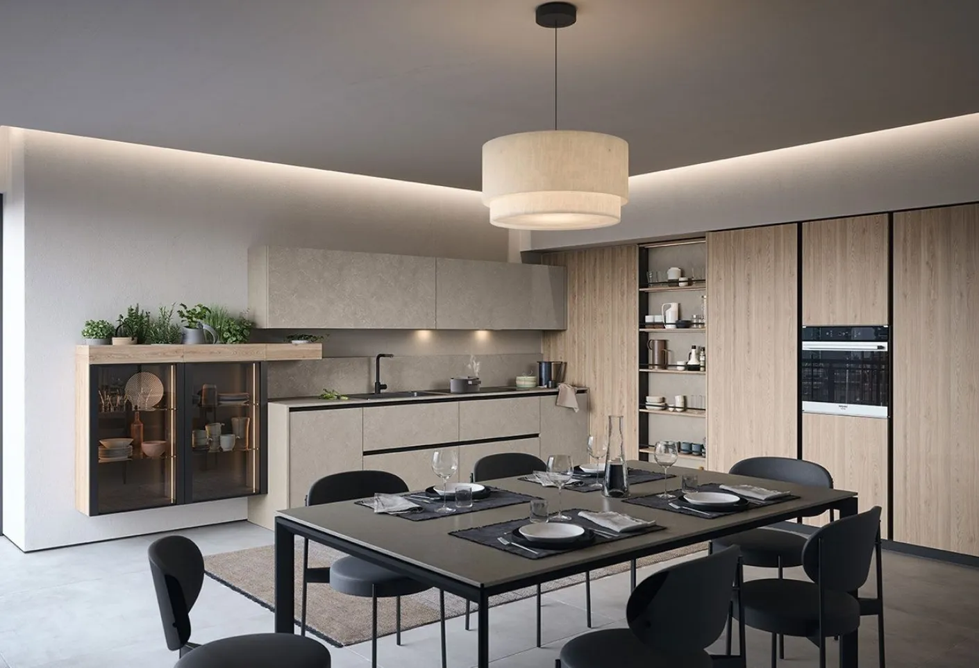 Cucina Moderna ad angolo Trend 30° Gola 02 di Forma Cucine