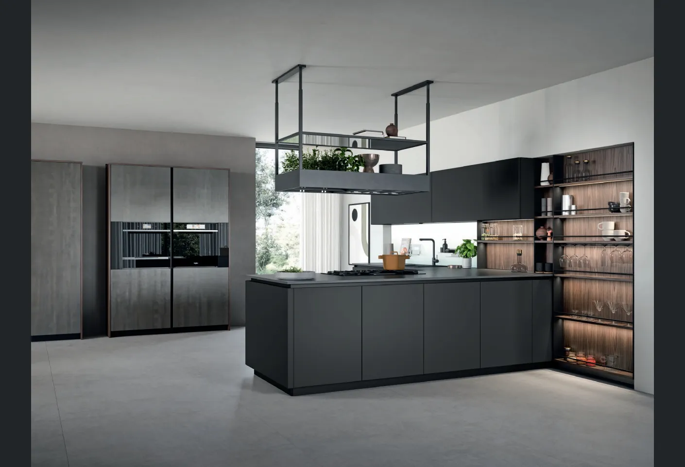 Cucina Moderna con penisola Trend Gola 01 di Forma Cucine