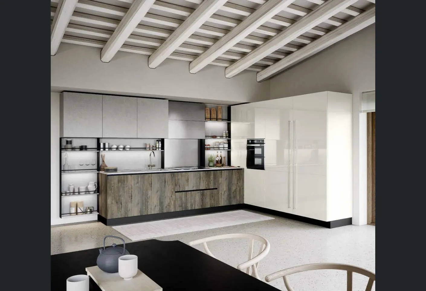 Cucina Moderna angolare Trend Maniglia Home 01 di Forma Cucine