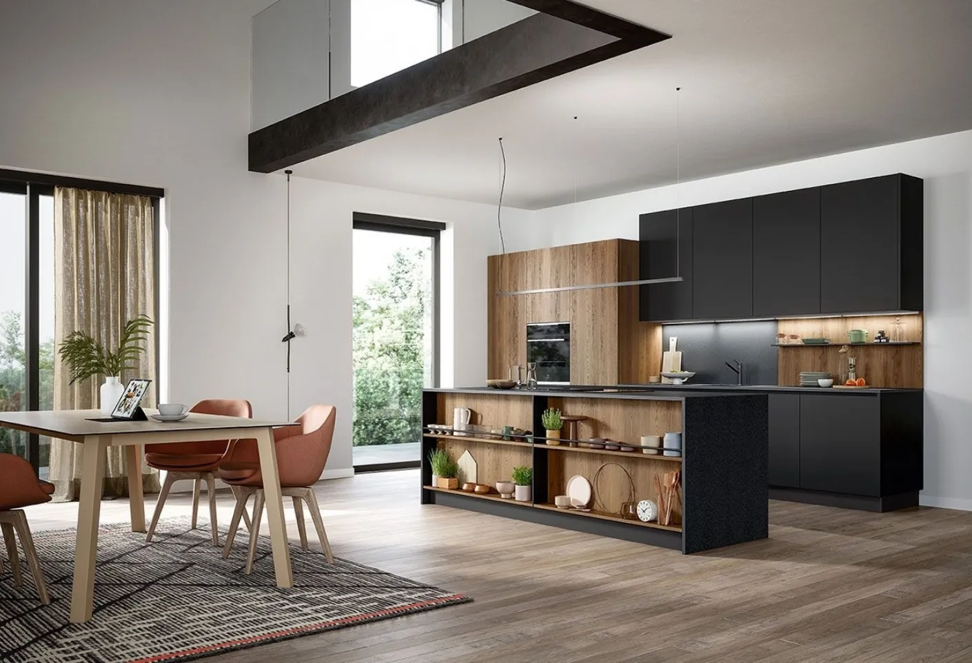 Cucina Moderna con isola Trend Maniglia Home 02 di Forma Cucine